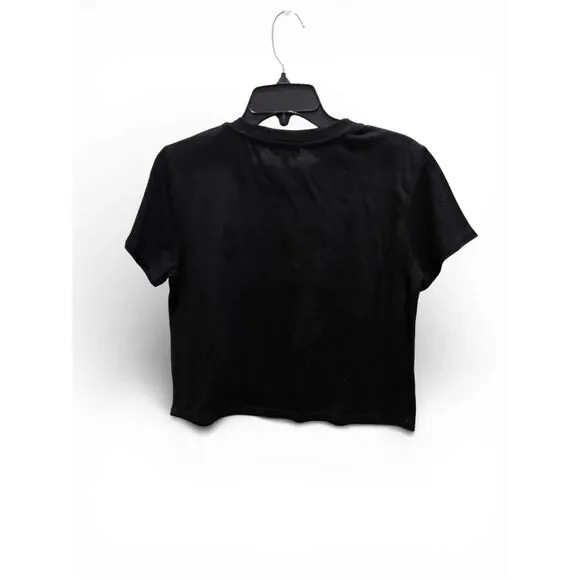 Black Graphic Crop Tee • “Super” Logo • Streetwear Vibes • Size L - Picture 6 of 11